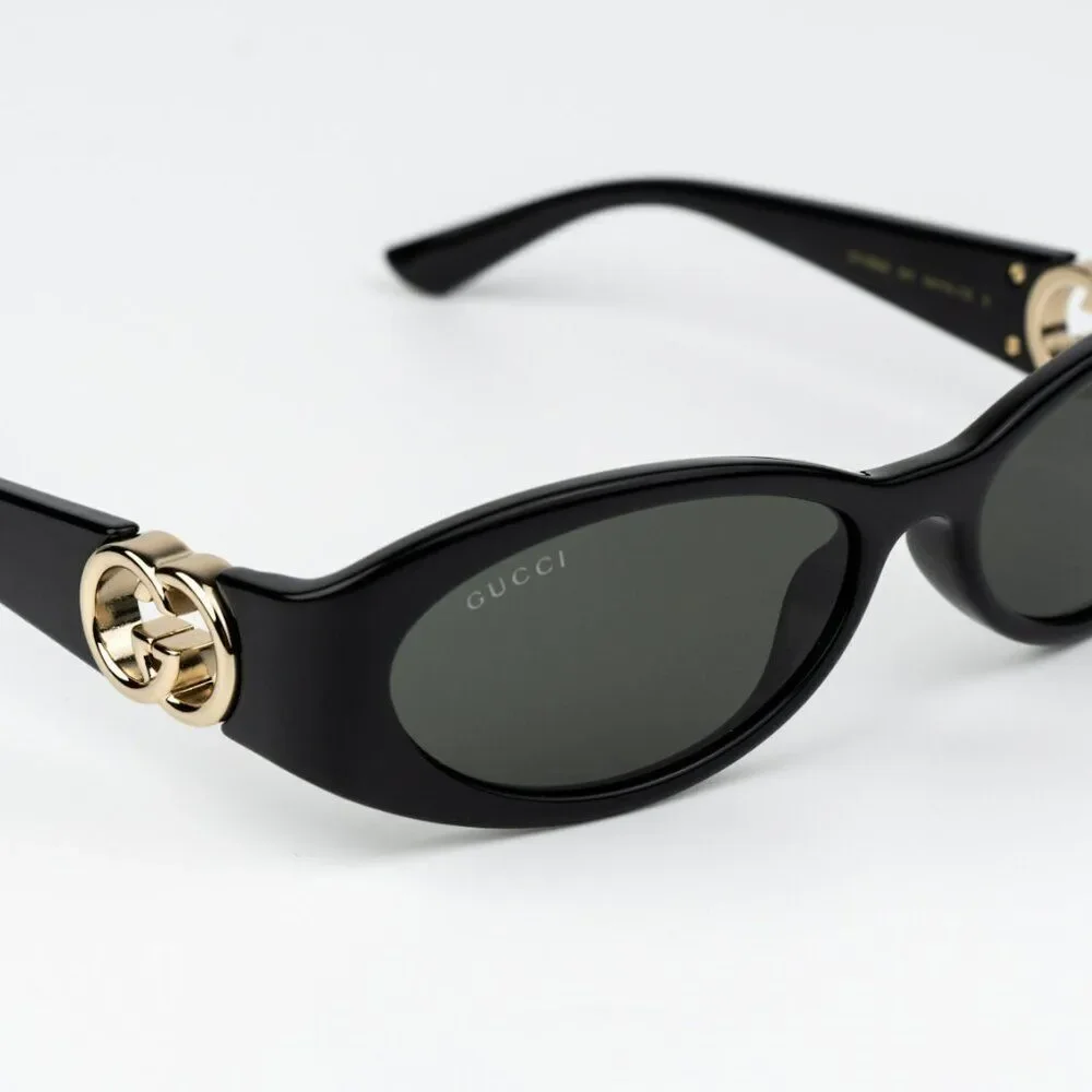 Gucci Men Sunglasses Black Grey Oval GG1660S 001 BRAND NEW